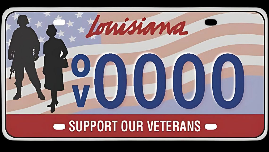 Louisiana Support Our Veterans license plate